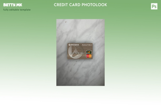 Модерен стил на USA PNC банка мастеркард photolook преден шаблон